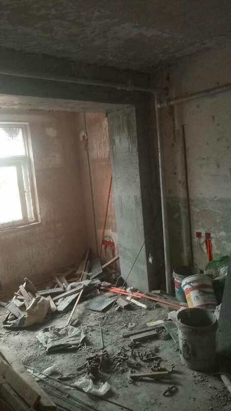 磚墻開(kāi)洞做灌漿料內(nèi)框架加固